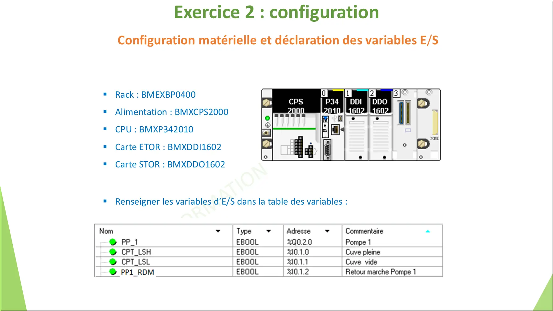 Exercice 2 : configuration